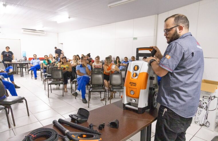 Novos equipamentos garantem maior eficácia nos serviços de limpeza nas escolas e Cmeis