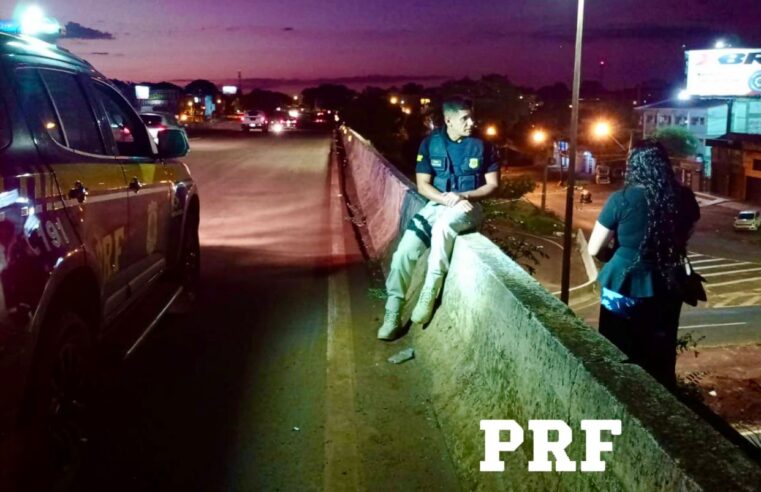 PRF socorre mulher e impede suicídio no viaduto da JK em Foz do Iguaçu