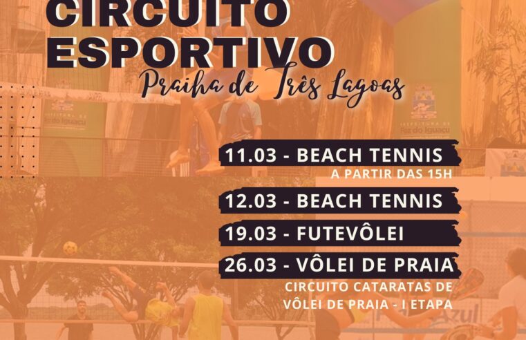 Prainha de Três Lagoas receberá eventos esportivos aos finais de semana de março