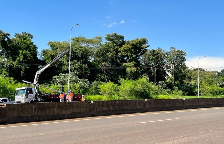 Iluminação do trecho urbano da BR – 277 começa ser entregue em abril