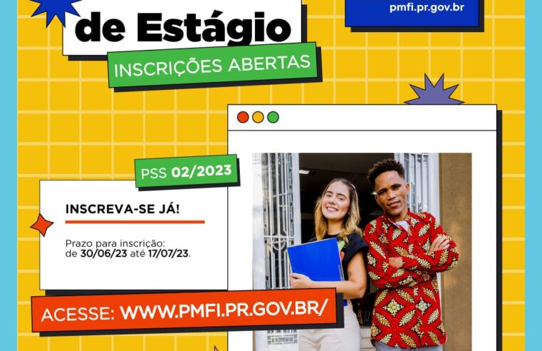 Seguem abertas as inscrições para o processo seletivo de estagiário da Prefeitura de Foz