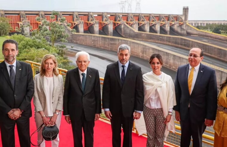 Monumento da humanidade diz presidente da Itália sobre Usina de Itaipu durante  visita à hidrelétrica