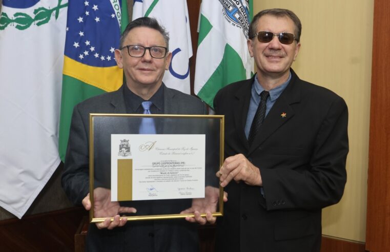 Grupo de Comunicação 100 Fronteiras é homenageado na Câmara de Foz do Iguaçu