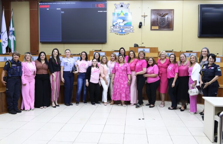 Câmara de Foz recebe evento do Outubro Rosa, realizado pelo Instituto Cisne Branco