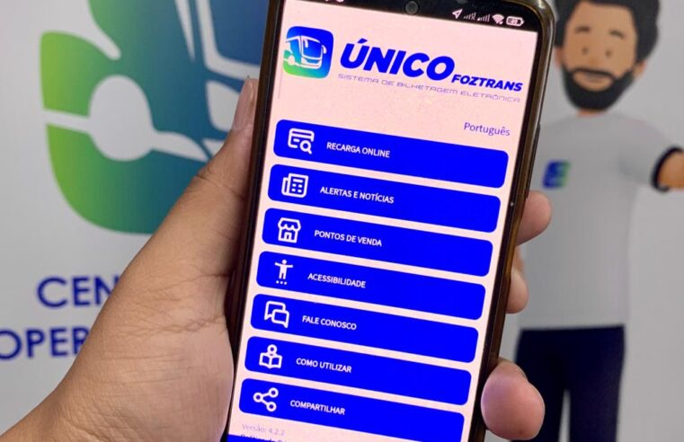 Recarga do cartão do Transporte Coletivo já pode ser feita através do aplicativo Único Foztrans