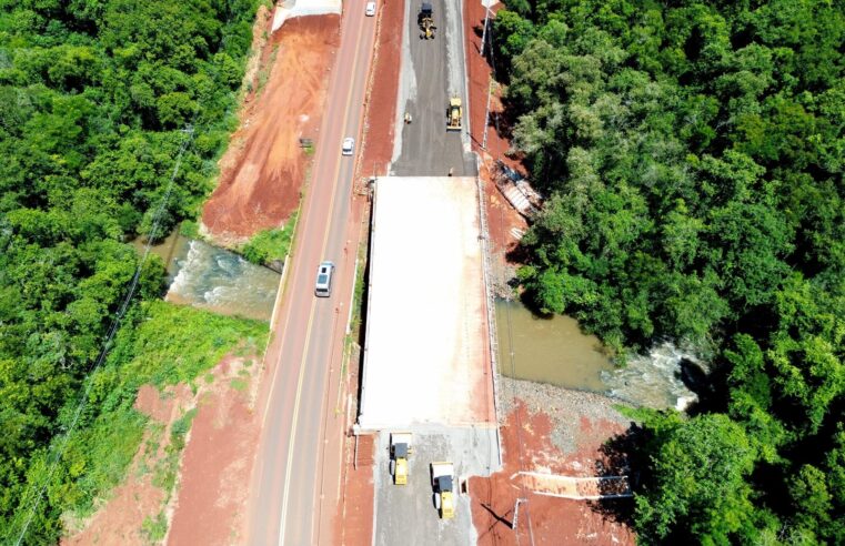 BR-469 já conta com um dos novos viadutos quase pronto. Serviços avançam principalmente na terraplenagem e implantação de dispositivos de drenagem