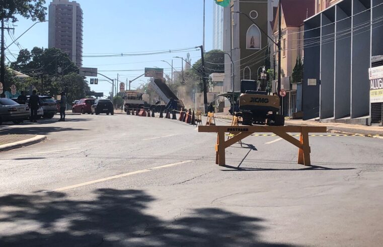 Interdição temporária na avenida Jorge Schimmelpfeng