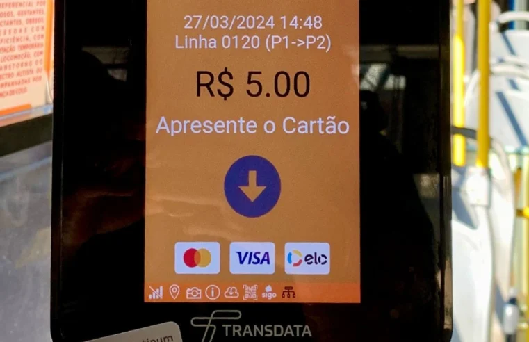 Ônibus do Transporte Coletivo começam a aceitar cartão de crédito e débito para pagamento da passagem