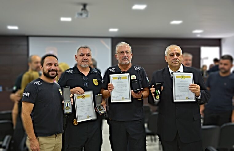 PCPR HOMENAGEIA POLICIAIS COM ENTREGA DE MEDALHAS POR TEMPO DE SERVIÇO