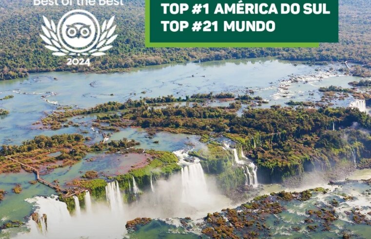 Cataratas do Iguaçu é eleita a principal atração do Brasil e da América do Sul pelo TripAdvisor