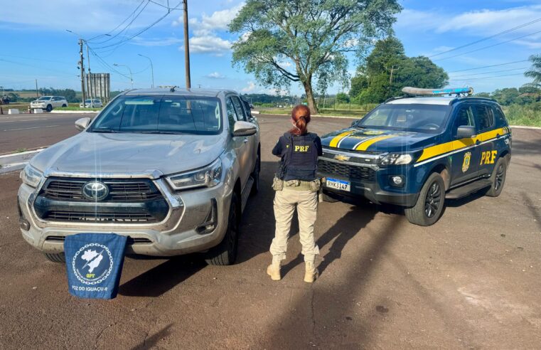 PRF recupera Toyota Hilux furtada em MG durante abordagem na BR-277