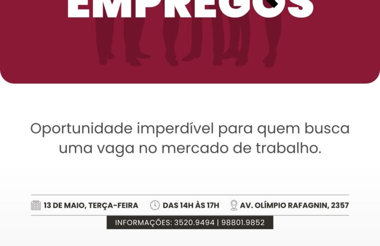 FEIRÃO DE EMPREGOS DO RAFAIN PALACE HOTEL