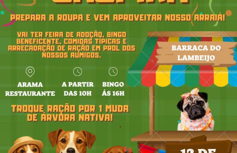 Diretoria de Bem-Estar Animal promove Arraiá Cãopira no próximo sábado (12)