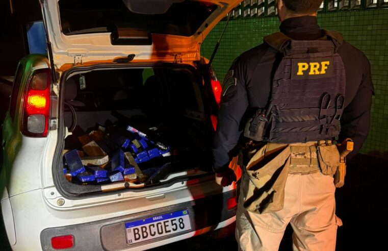 PRF apreende mais de 200 quilos de maconha após perseguição na BR-277 em Céu Azul
