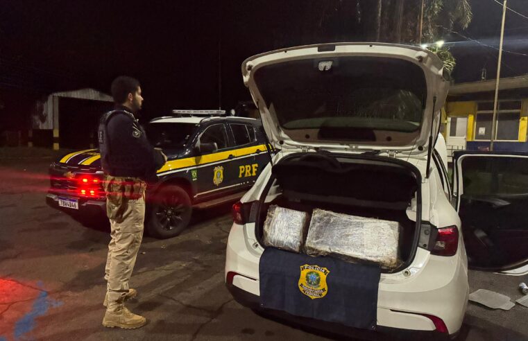PRF apreende mais de 200 quilos de maconha na BR-277 em Santa Terezinha de Itaipu