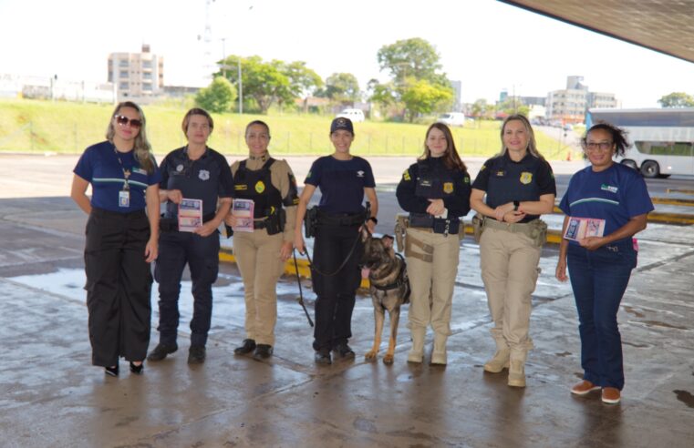 Forças de segurança realizam ação integrada de conscientização contra a importunação sexual em Foz do Iguaçu