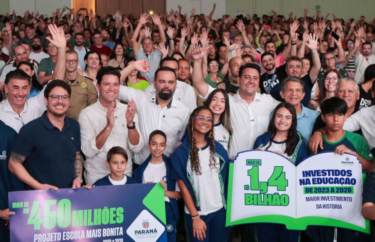 Matheus Vermelho viabiliza R$ 4,85 milhões para escolas do Paraná e destaca anúncios do Governo do Estado em evento realizado em Foz