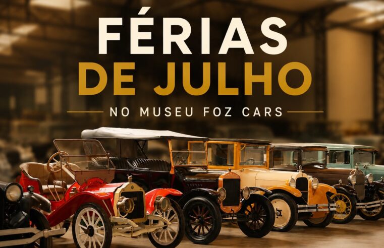 Férias de Julho no Museu Foz Cars têm horário especial e atrações para toda a família