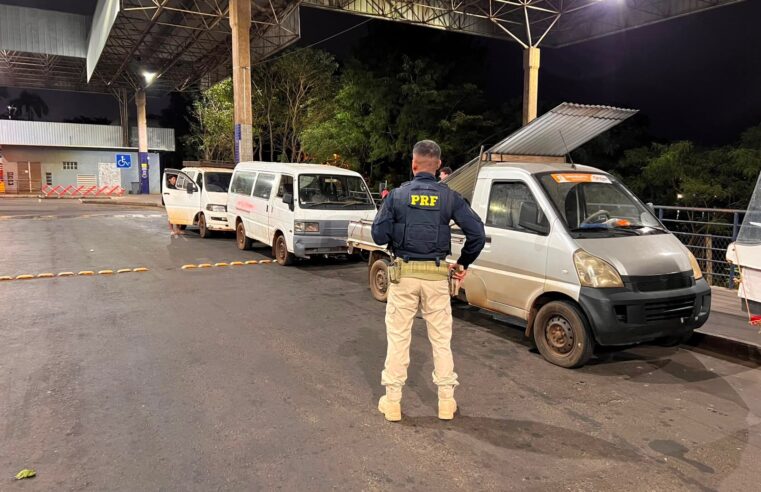 PRF apreende 27 veículos durante fiscalização de trânsito na Ponte da Amizade