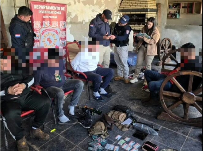 Polícia “estoura” possível esconderijo e detém cinco suspeitos em operação neste domingo no Paraguai