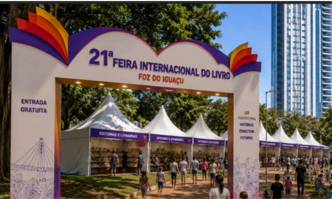 21ª Feira Internacional do Livro de Foz do Iguaçu começa nesta quinta-feira (03)