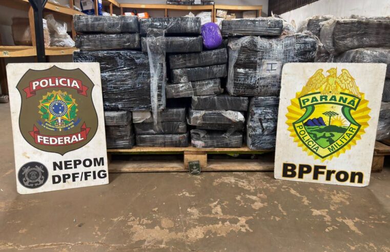 Ação conjunta apreende mais de 520 kg de maconha e prende dois paraguaios em Foz do Iguaçu