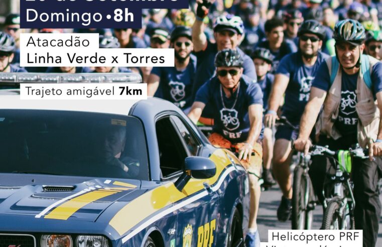 Passeio Ciclístico da PRF promove educação para o trânsito durante Semana Nacional de Trânsito