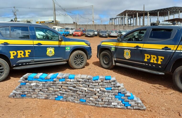 PRF apreende mais de 200 kg de cocaína escondidos em pneus de caminhão na BR-277, em Céu Azul (PR)