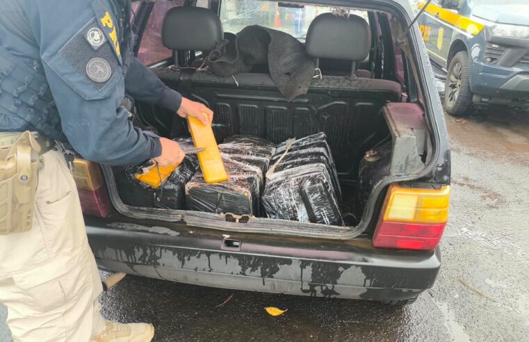 PRF apreende 90 quilos de maconha durante fiscalização na BR-277, em Santa Terezinha de Itaipu (PR)