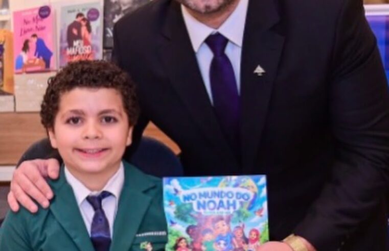 Foz do Iguaçu recebe Noah Muhieddine, autor infantil de oito anos que representa uma nova geração da comunidade árabe no Brasil