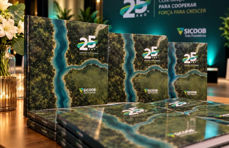 Sicoob Três Fronteiras lança livro que resgata 25 anos de história e homenageia fundadores e cooperados
